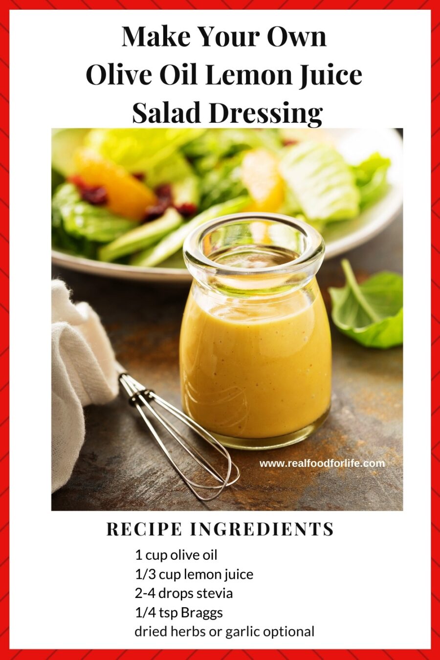 Olive Oil Lemon Juice Salad Dressing