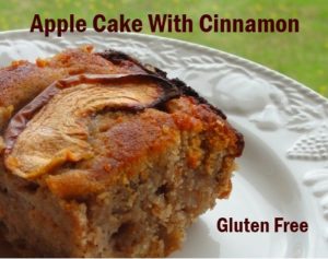 apple cake made with gluten free arrowroot powder