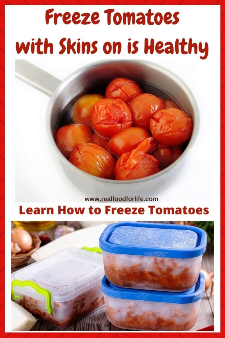 Freezing stewed Tomatoes with skins